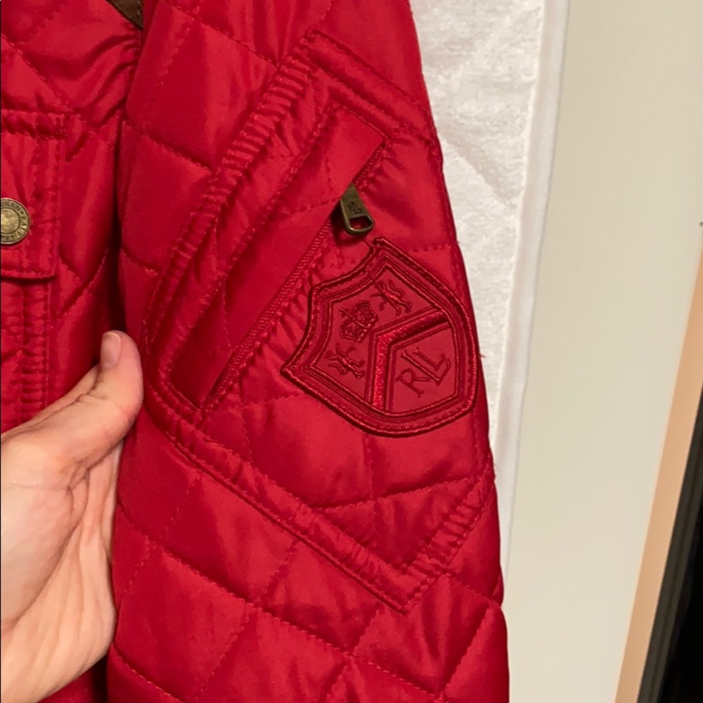 Lauren Ralph Lauren red equestrian quilted jacket - Picture 6 of 12